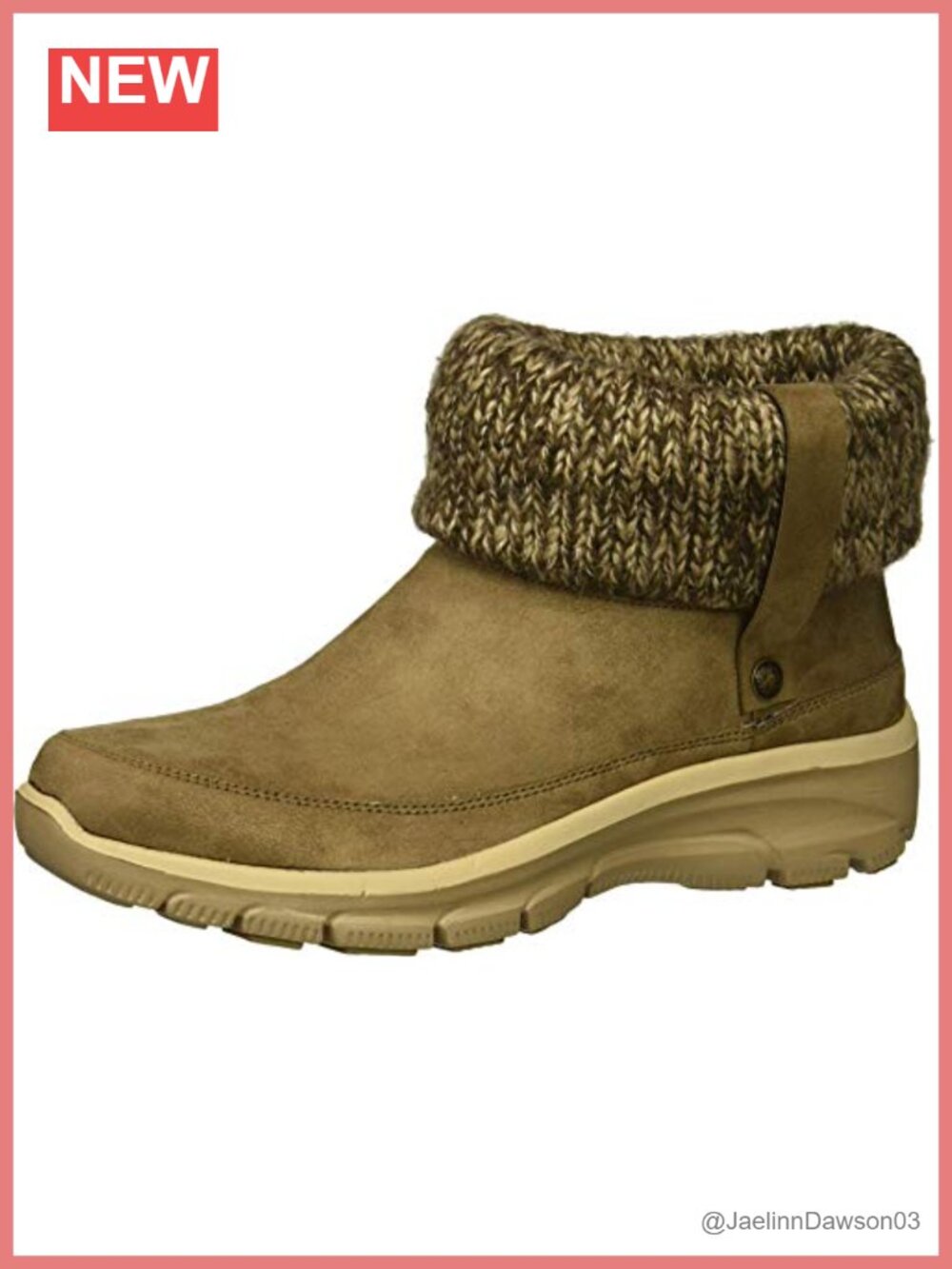 Skechers Easy Going Heighten Suede Ankle Bootie Memory Foam